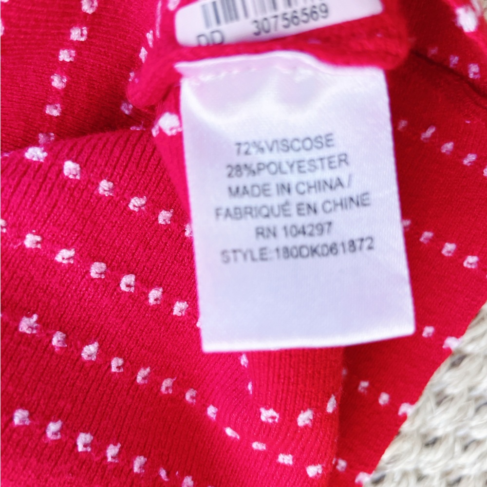 Milly Minis Red Stretch A line Dress with white polka dots - back zipper 2T - Picture 5 of 5